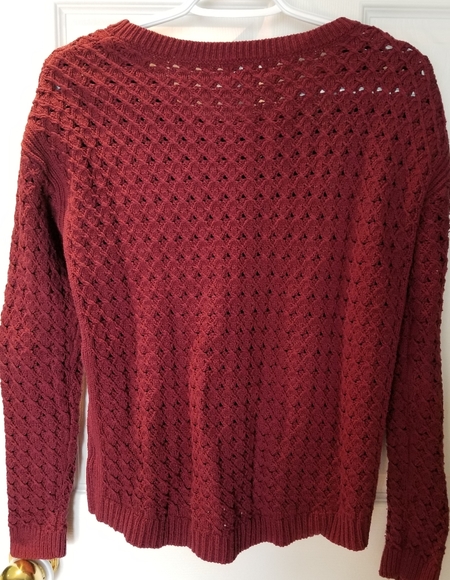 Old Navy Maroon XS Woven Sweater - Picture 3 of 3